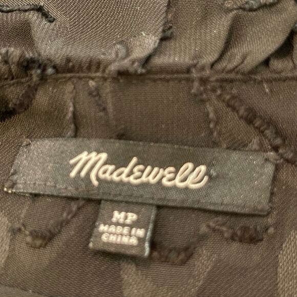 New ~ MADEWELL ~ Comfy Button Wrap Dress~Sz PM ~ Gorgeous! Black~ - Picture 8 of 8